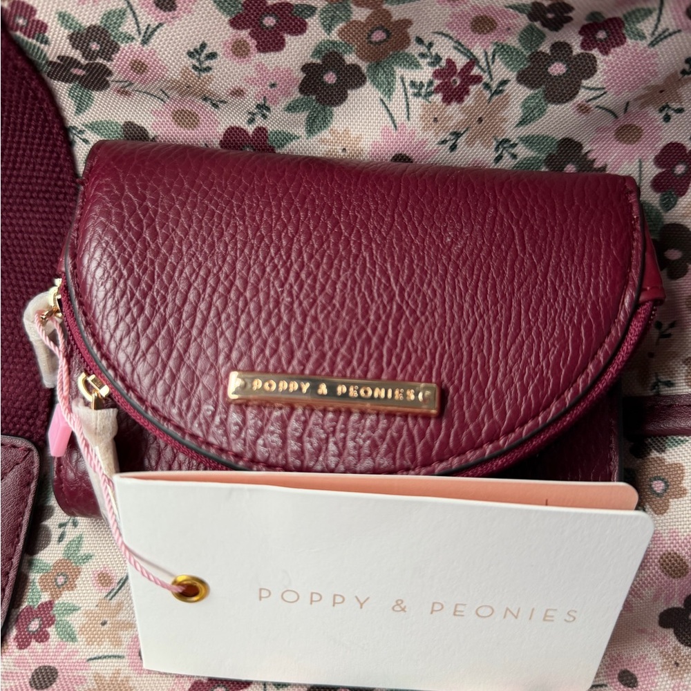 Poppy & Peonies Berry Vegan Leather Margaux Wallet